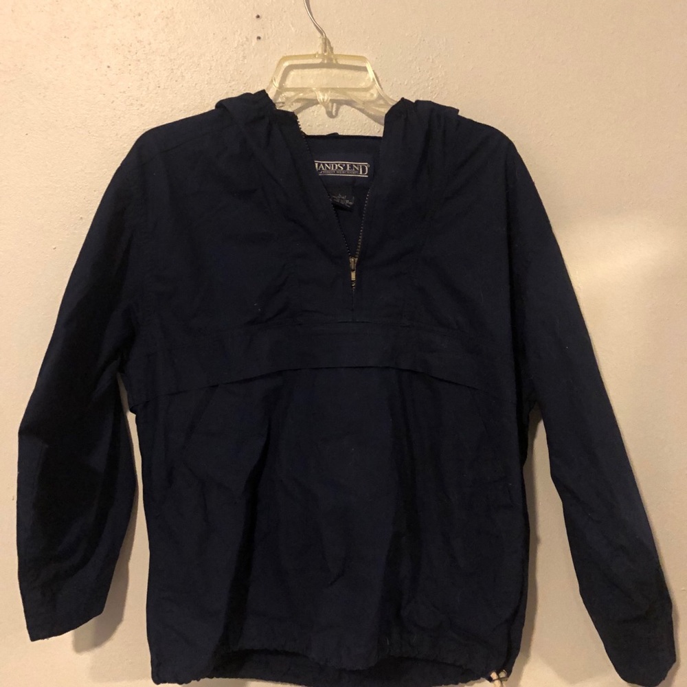 Navy blue windbreaker